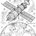 Malvorlage Satellit Malvorlage Satellit