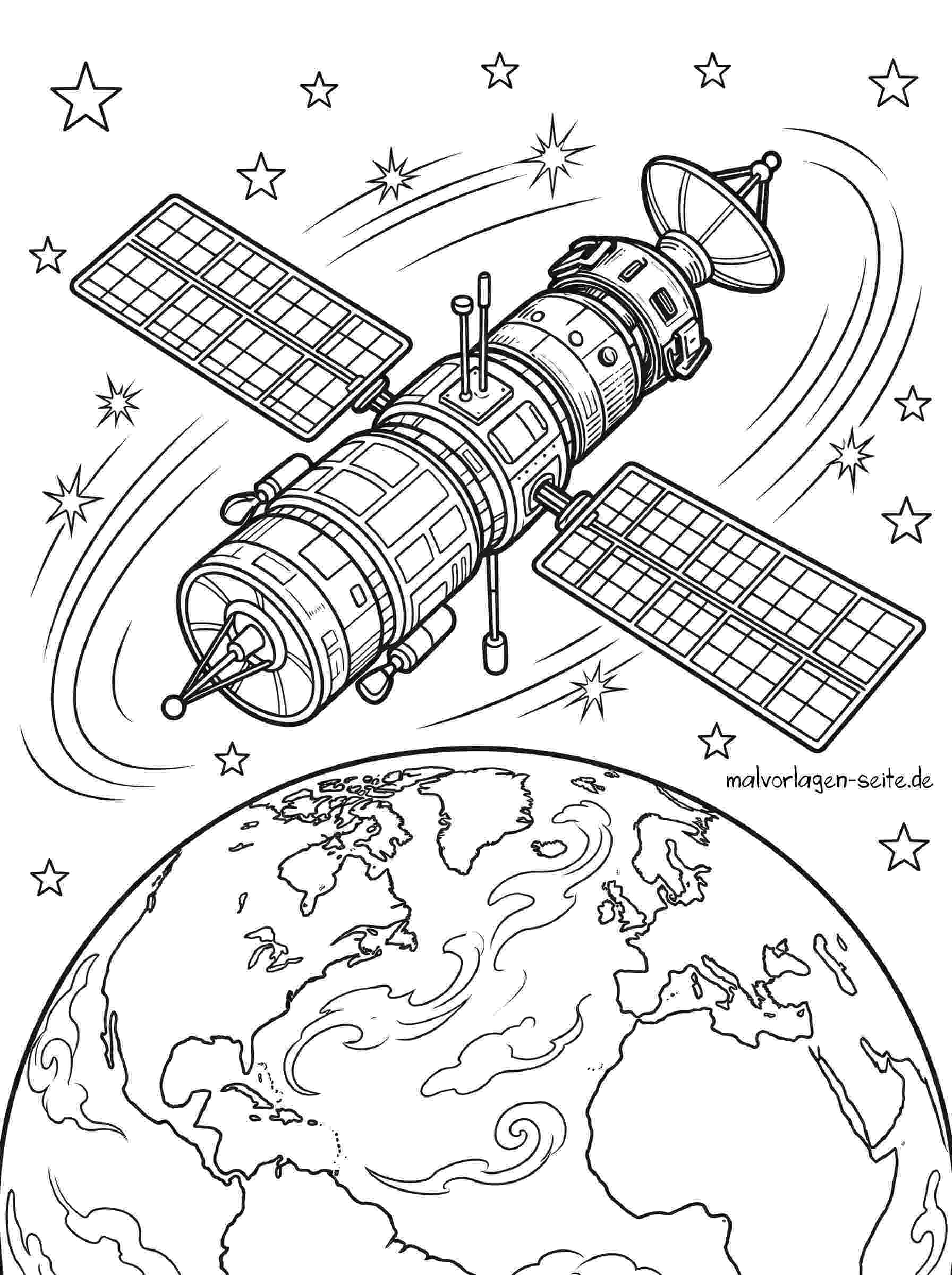 Malvorlage Satellit