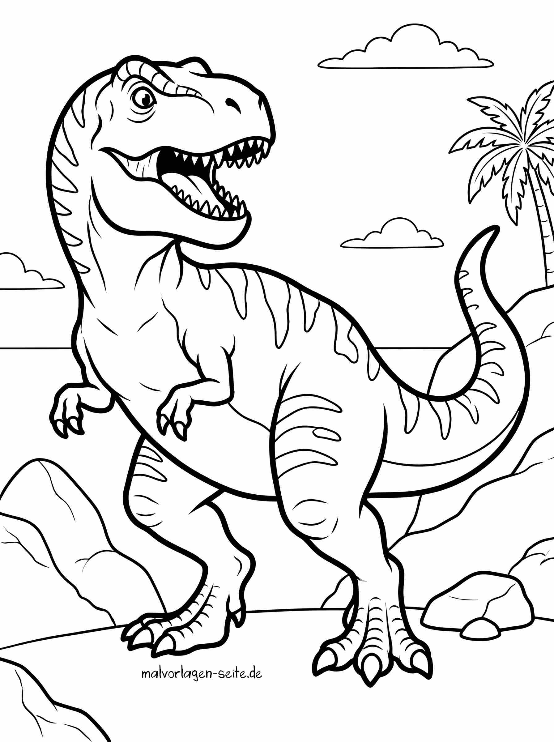 Malvorlage T-Rex - Tyrannosaurus Rex