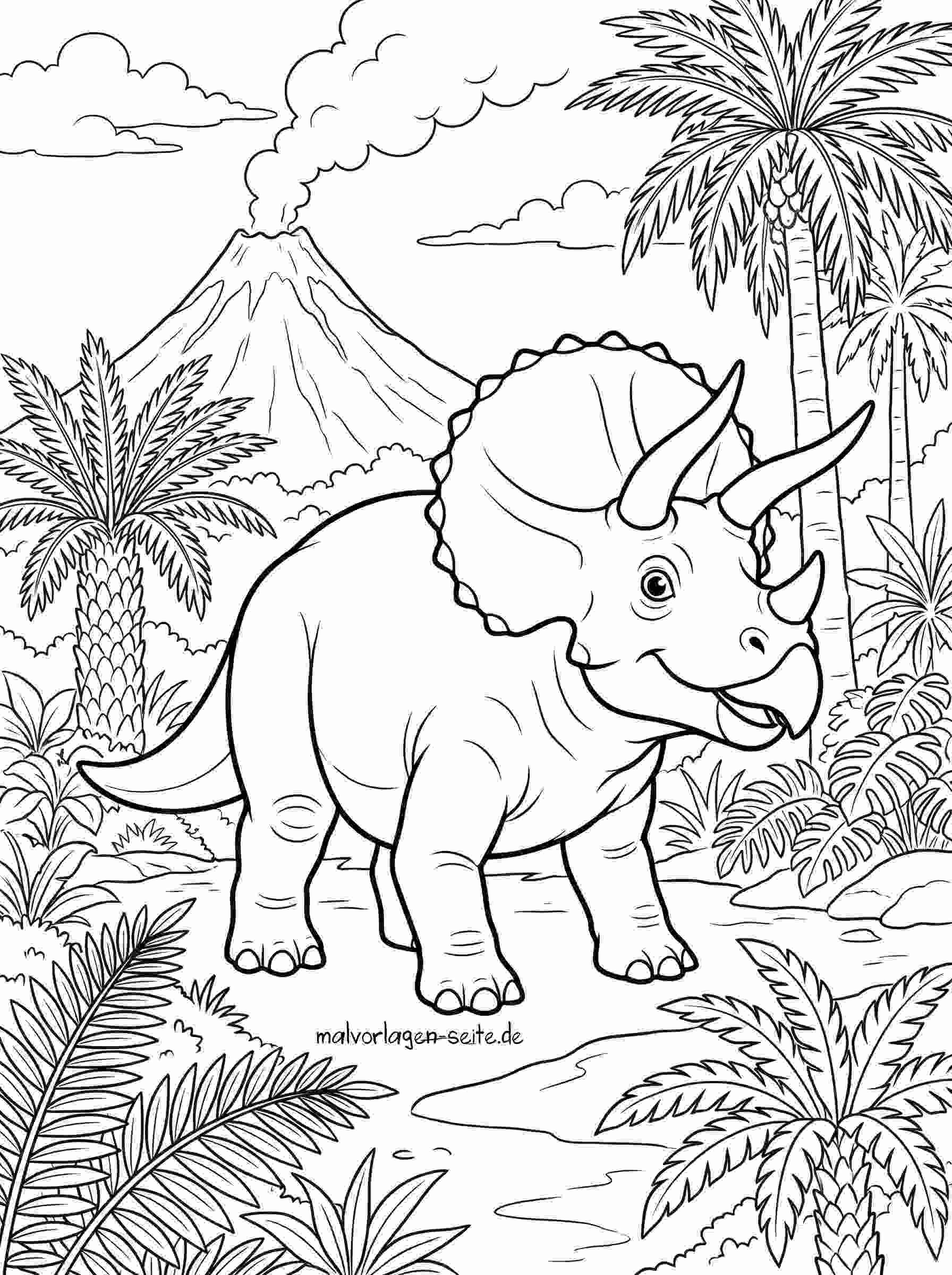 Malvorlage Triceratops