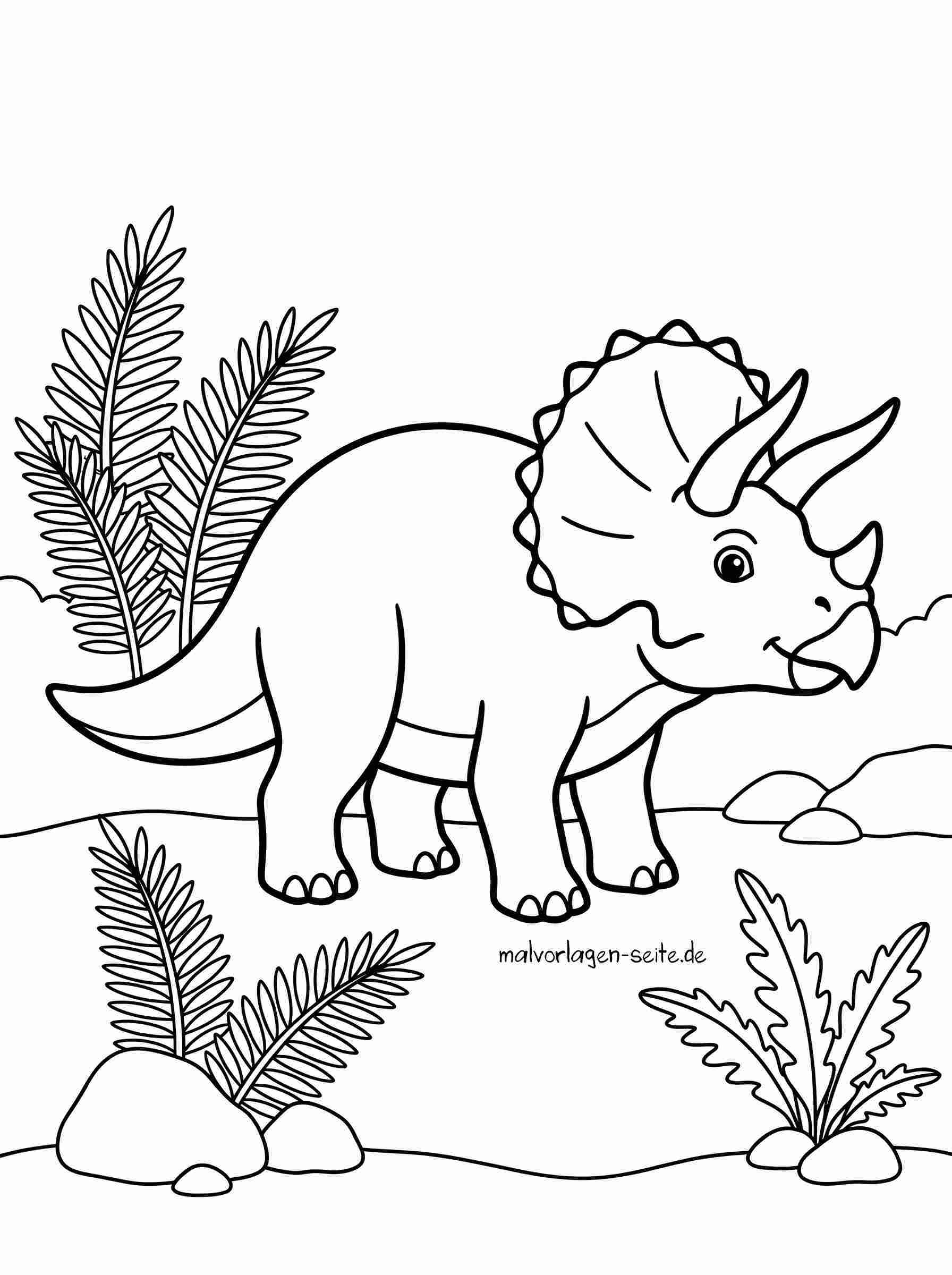 Malvorlage Triceratops