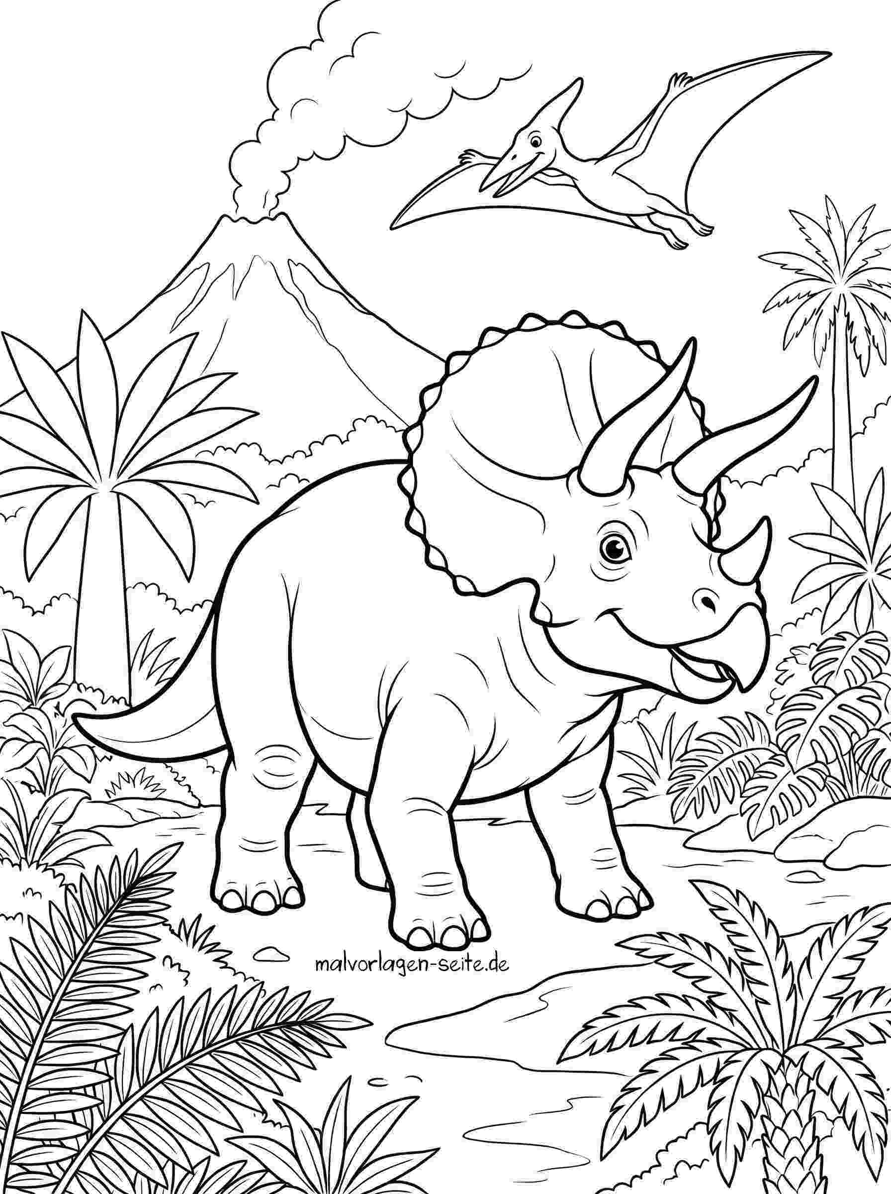 Malvorlage Triceratops