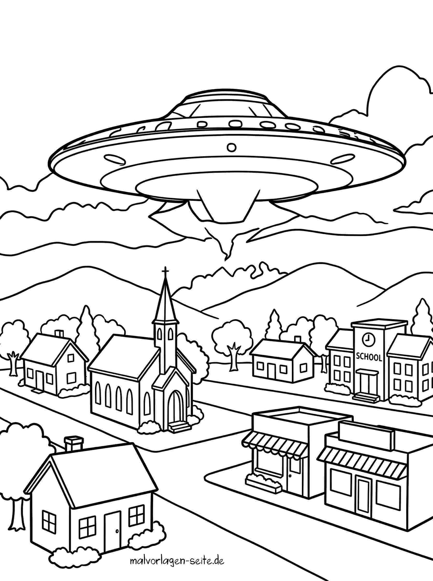 Malvorlage Ufo