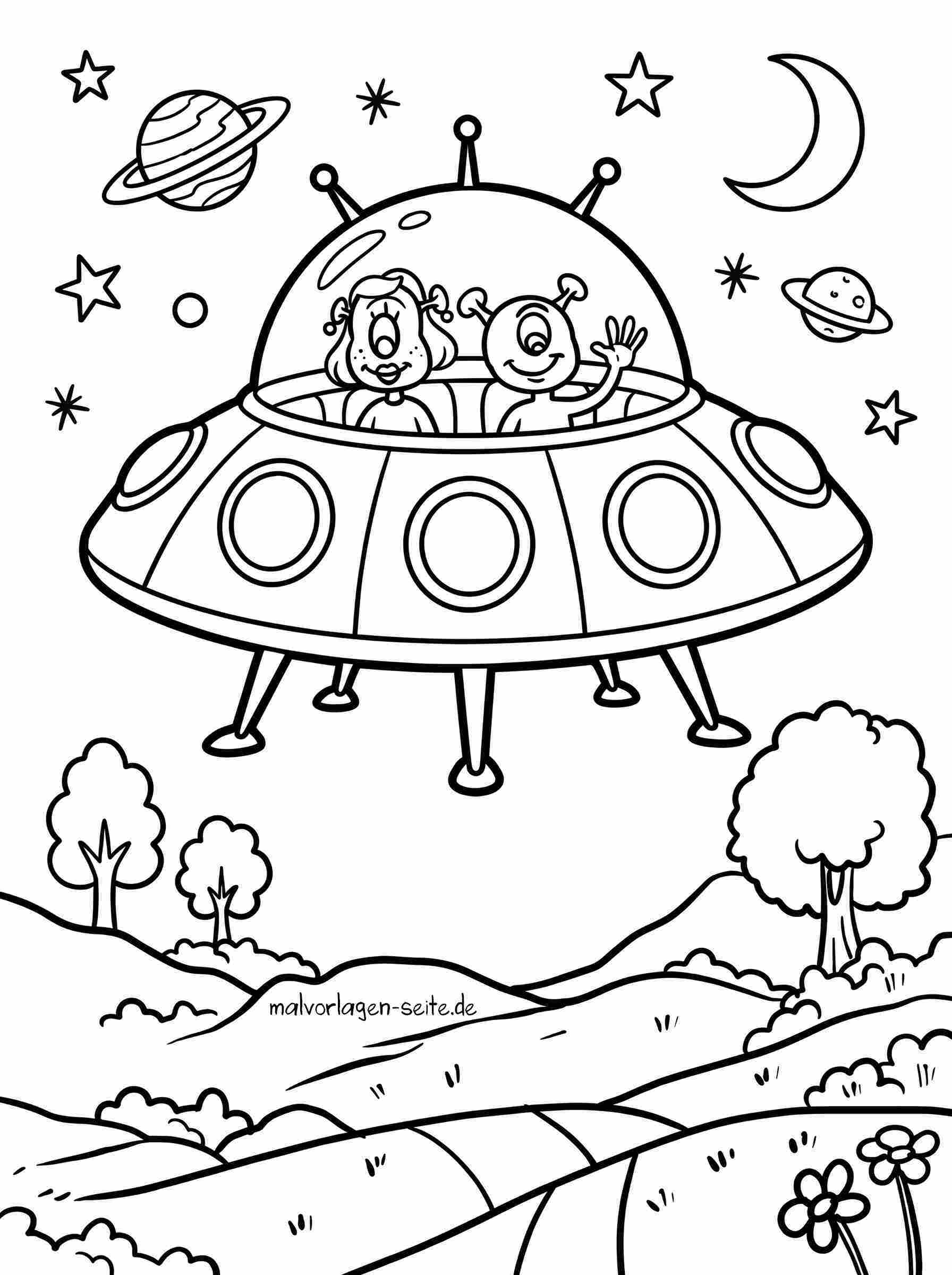 Malvorlage Ufo