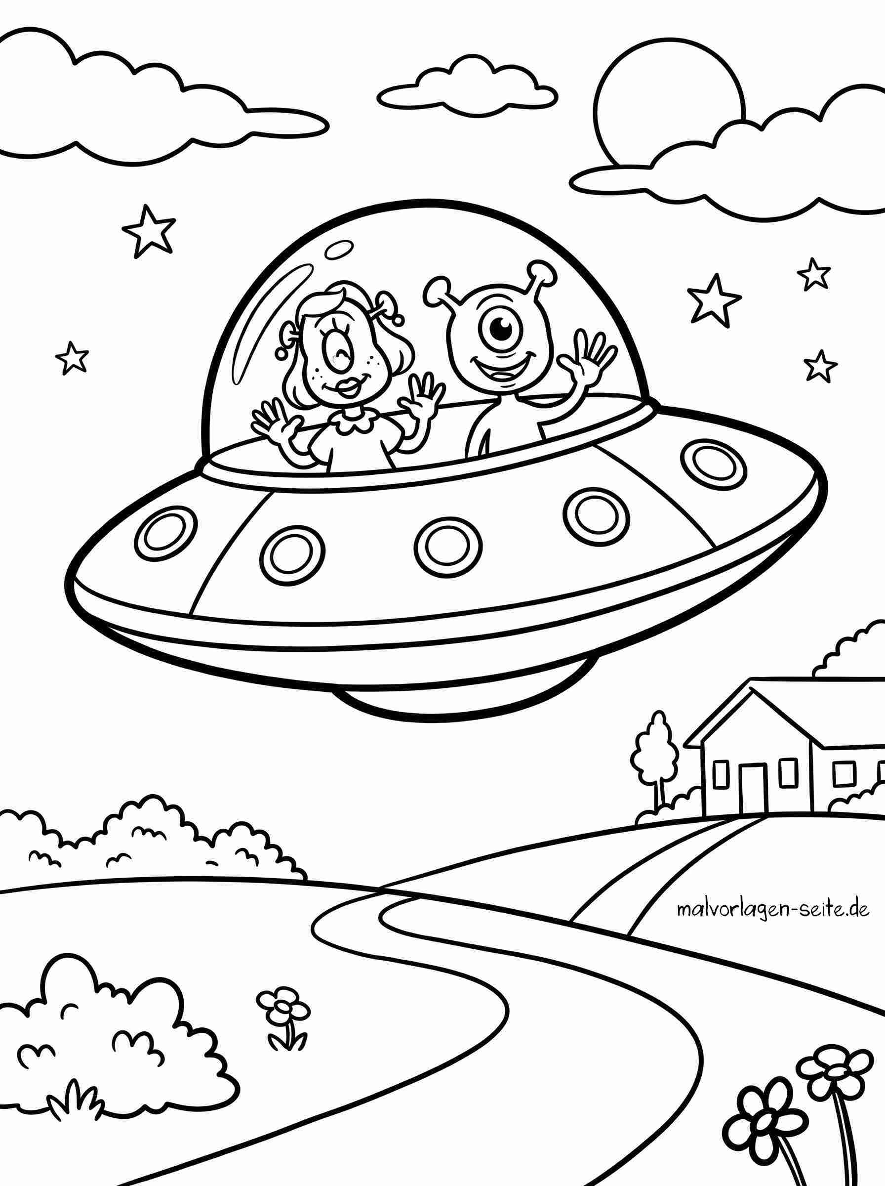 Malvorlage Ufo