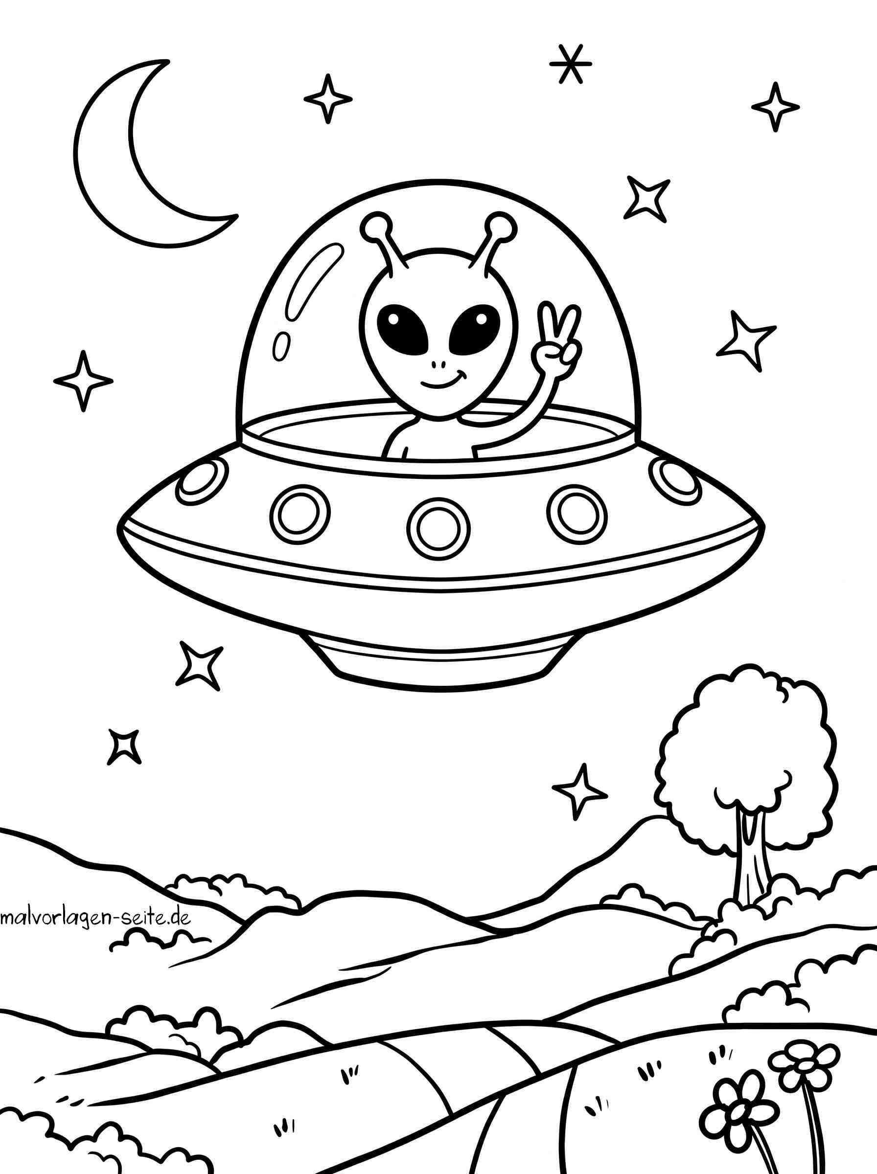 Malvorlage UFO