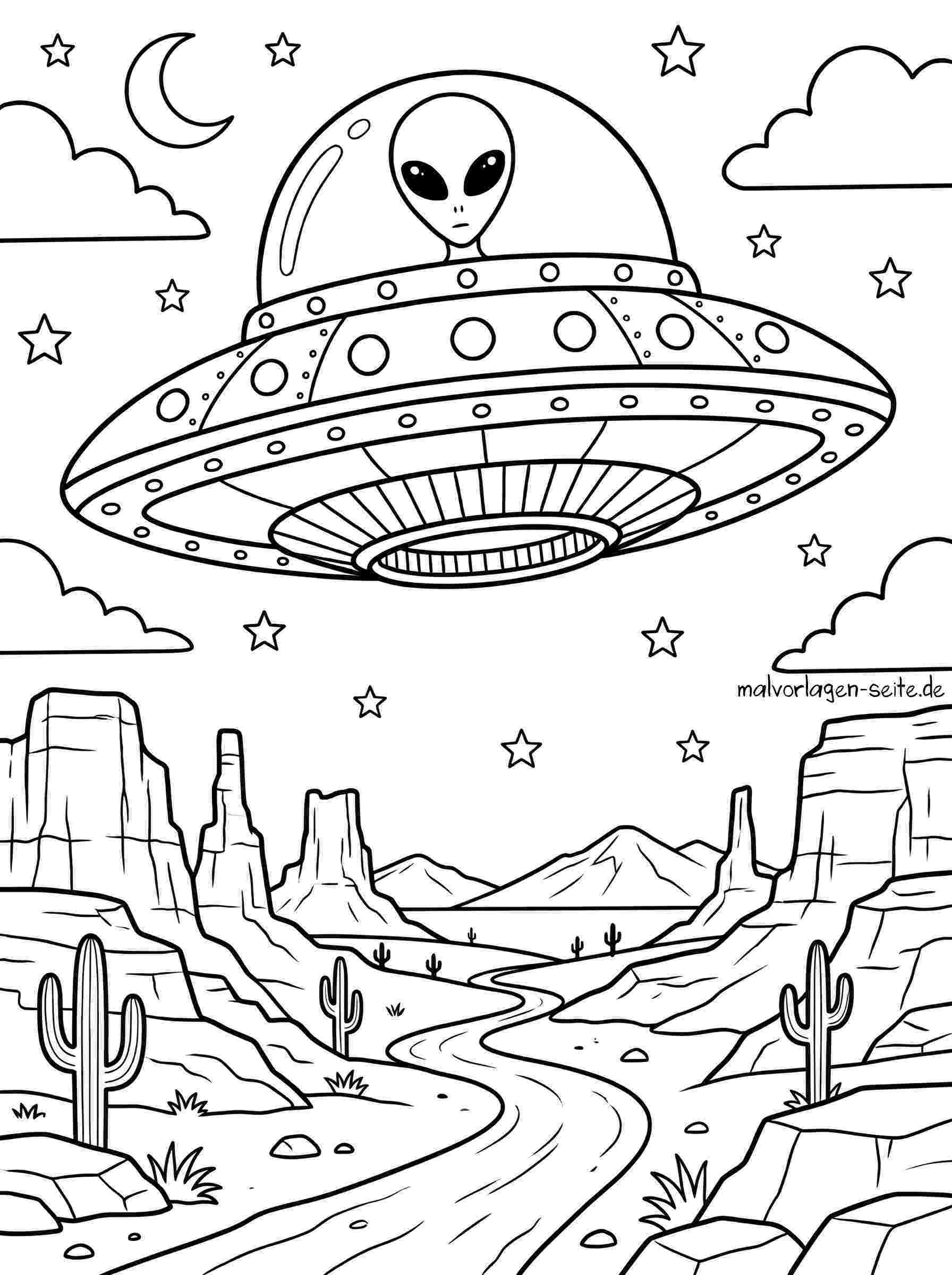 Malvorlage UFO