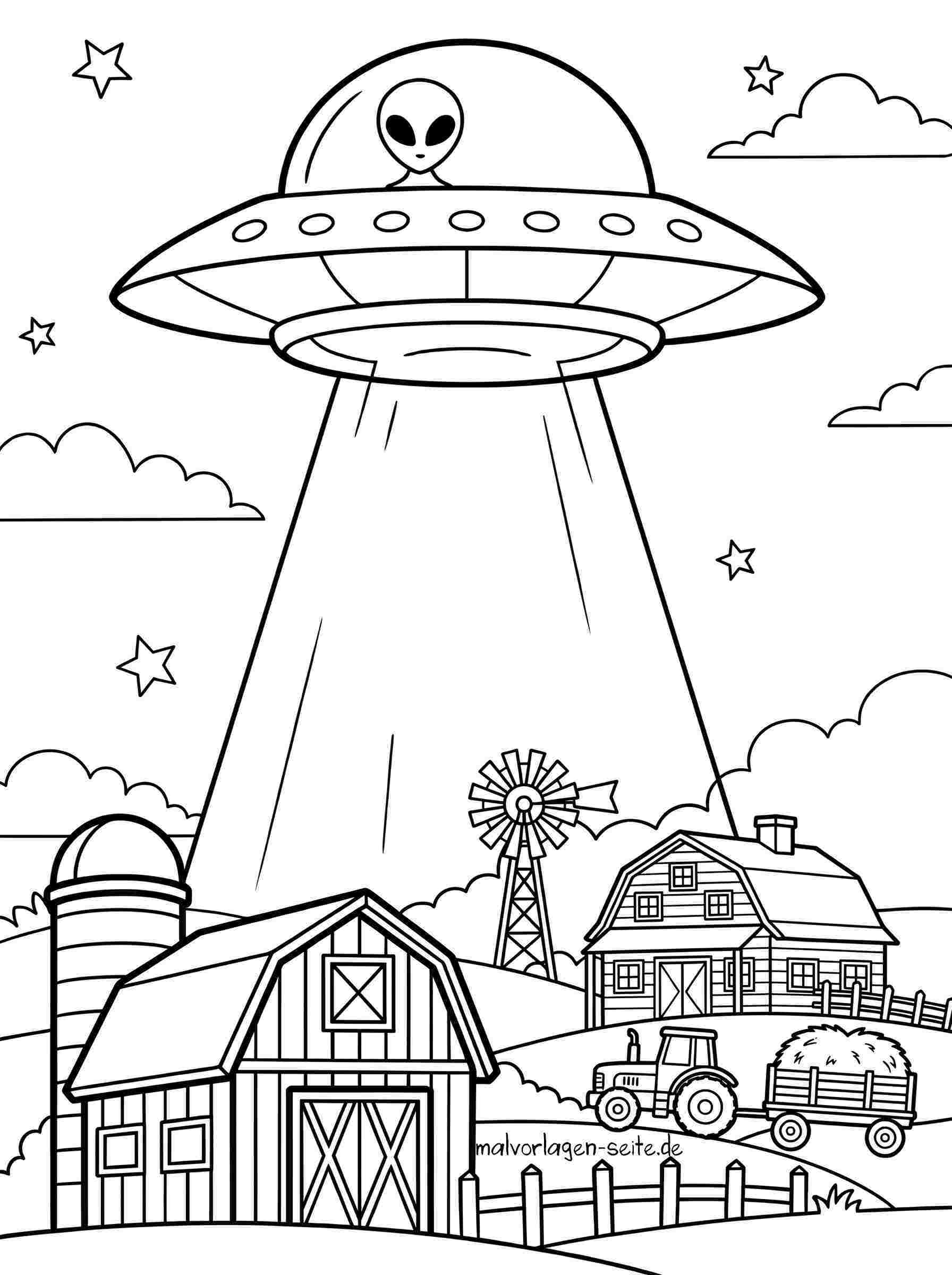 Malvorlage UFO