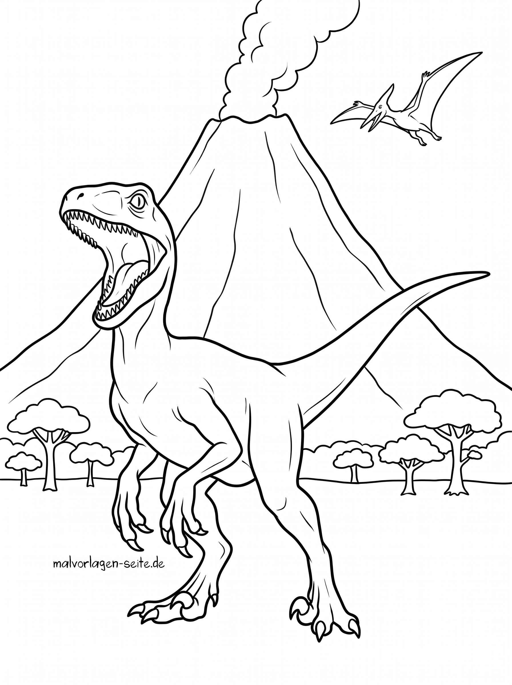 Malvorlage Velociraptor
