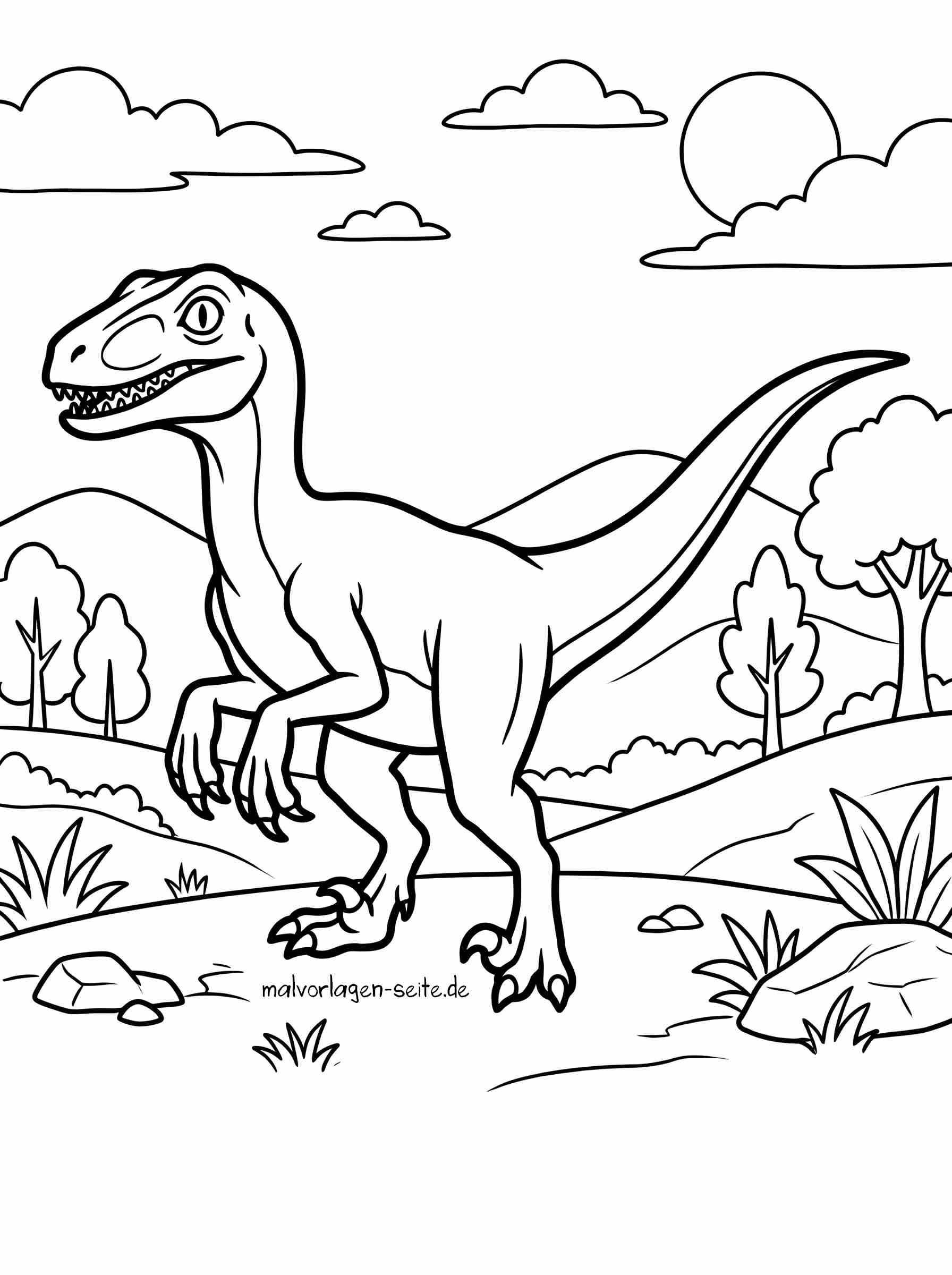 Malvorlage Velociraptor