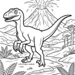 Malvorlage Raptoren - Velociraptor
