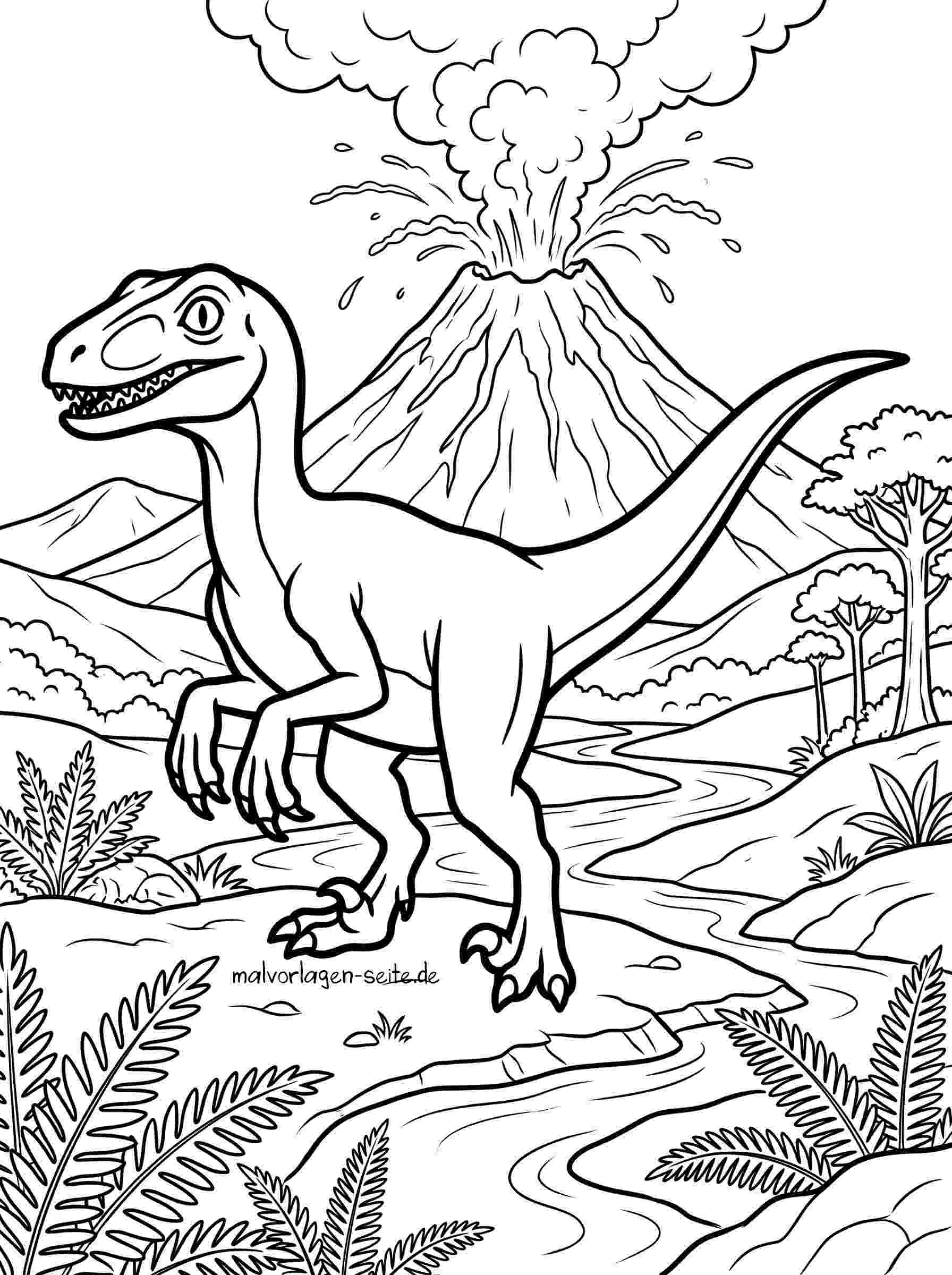 Malvorlage Raptoren - Velociraptor