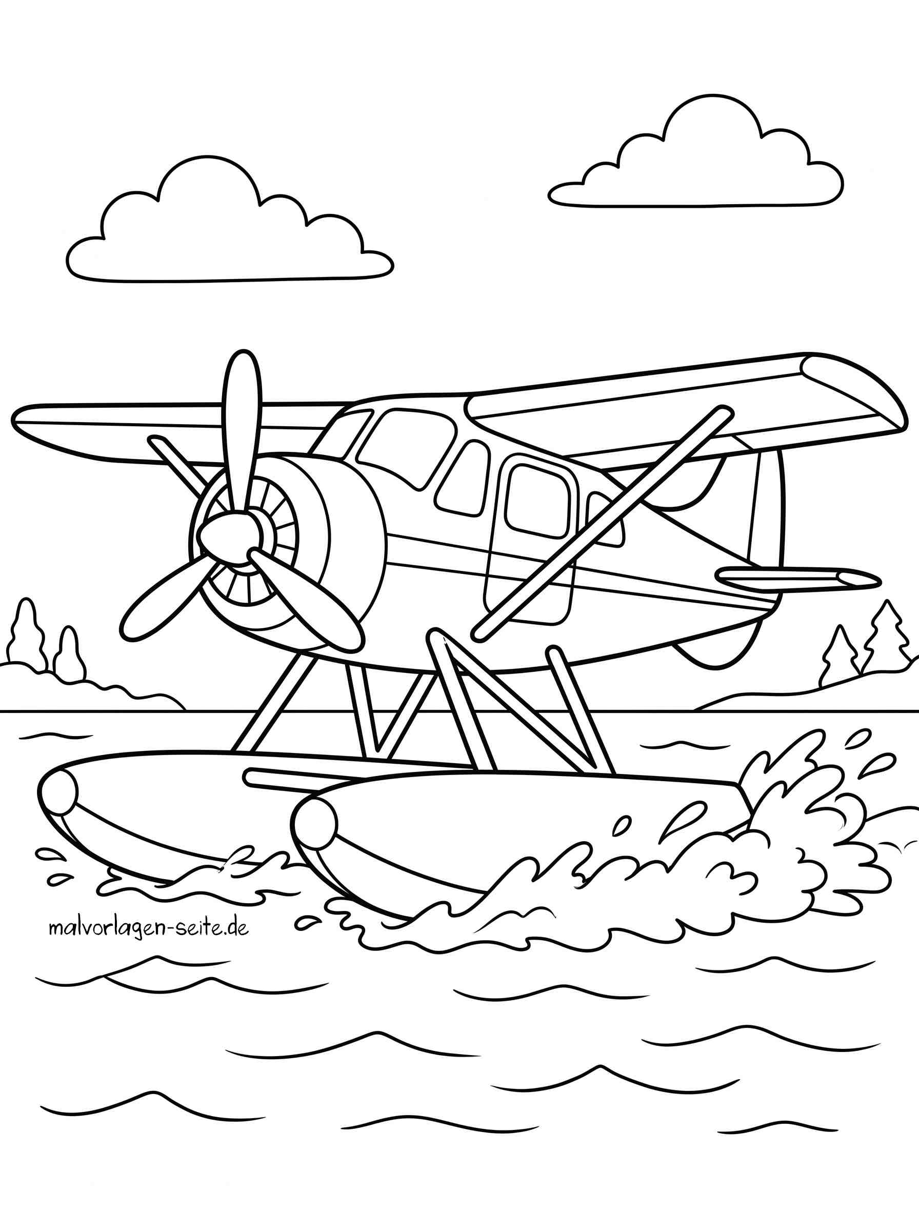Malvorlage Wasserflugzeug