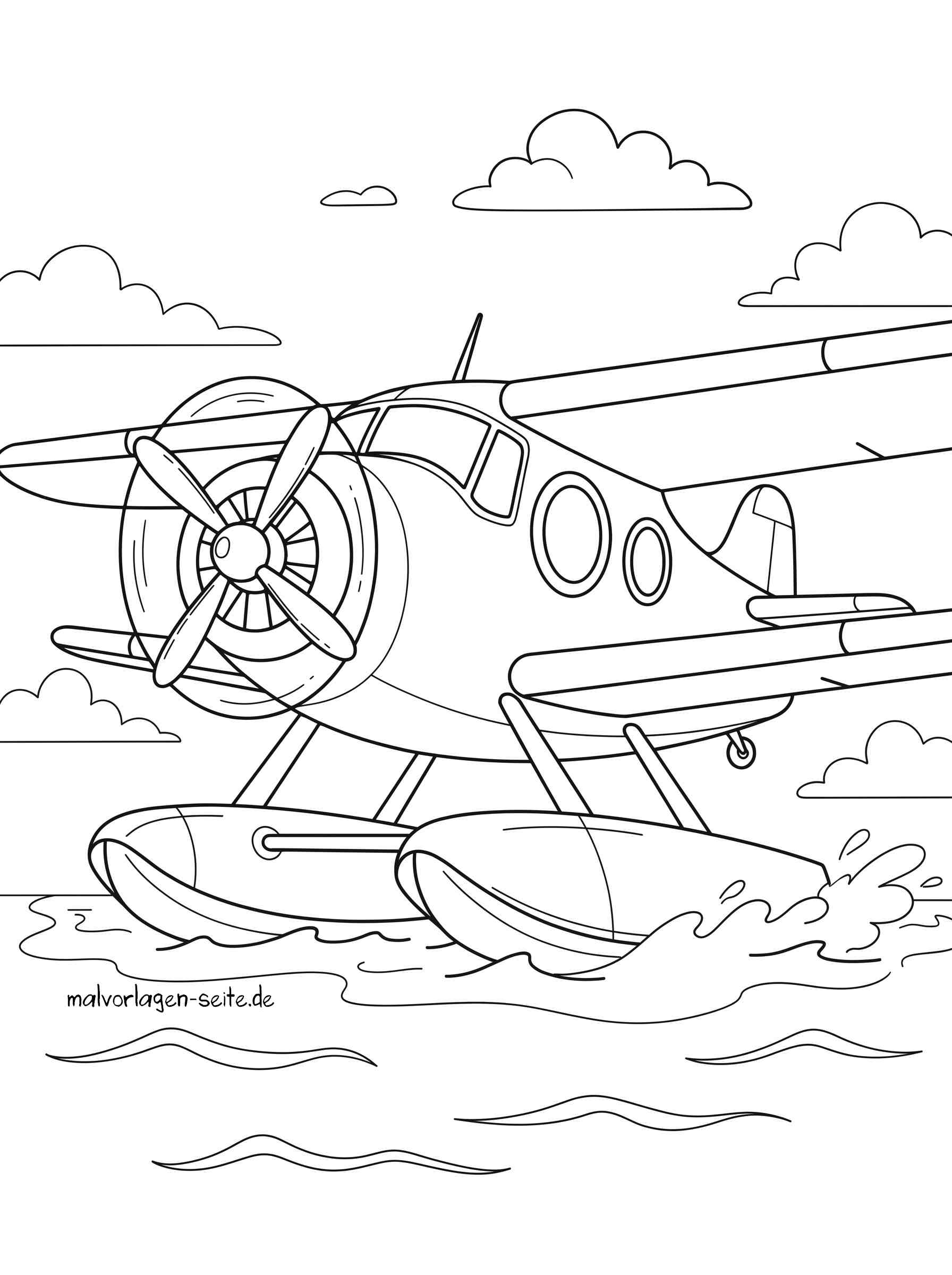 Malvorlage Wasserflugzeug