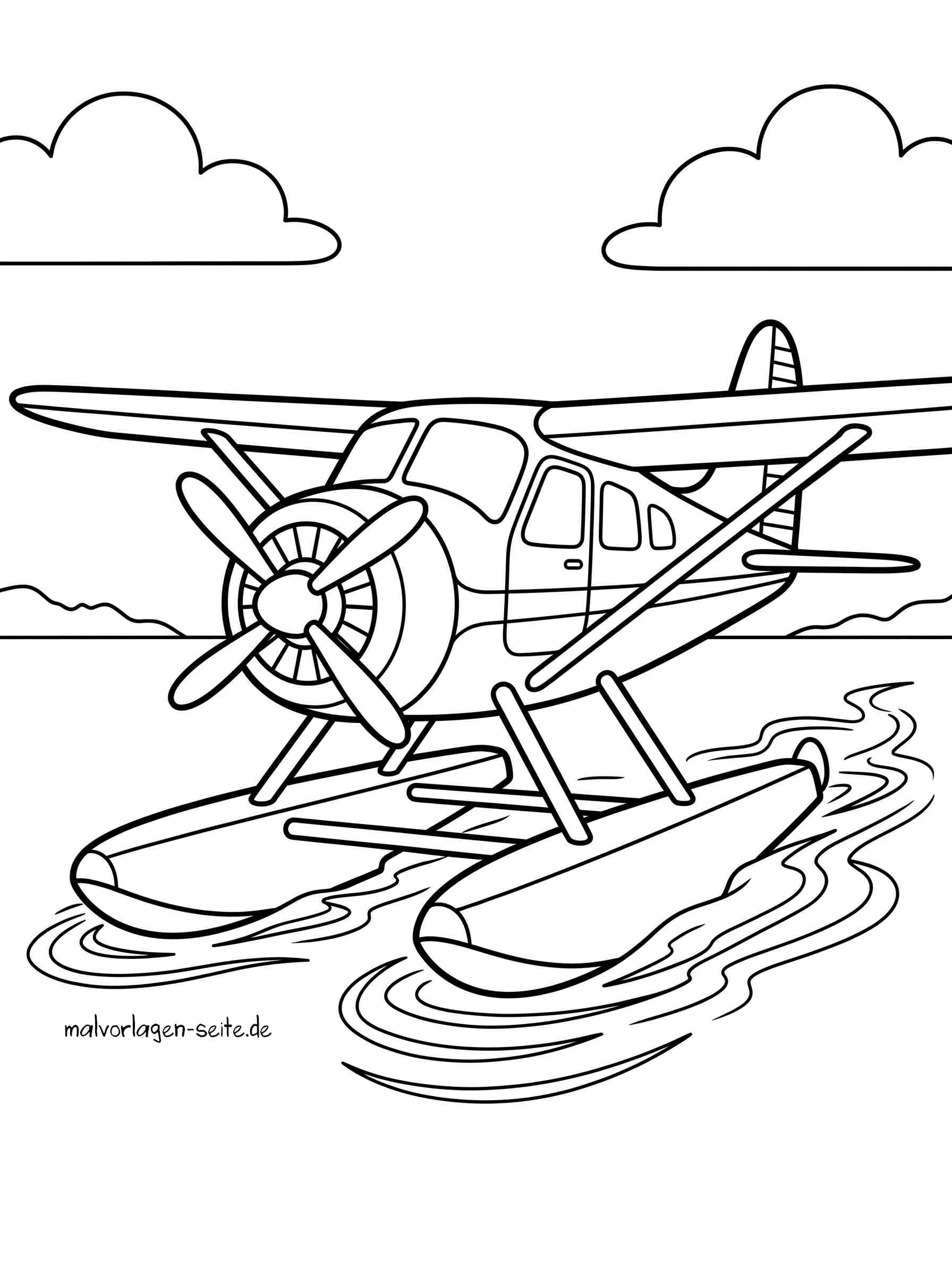 Malvorlage Wasserflugzeug
