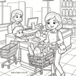 Malvorlage Supermarkt Kasse bezahlen Malvorlage Supermarkt Kasse bezahlen